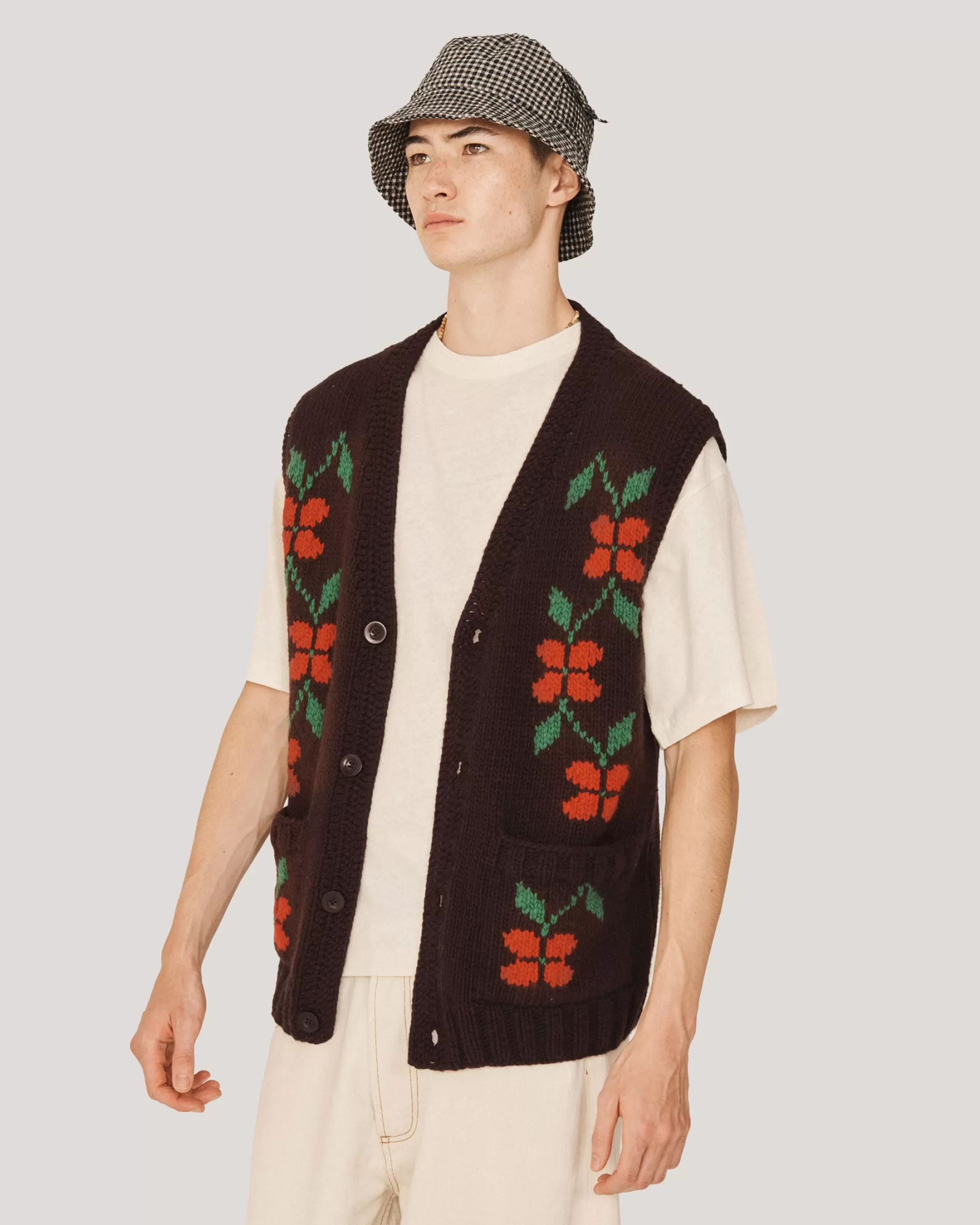 YMC Knitwear<Cottage Waistcoat Brown