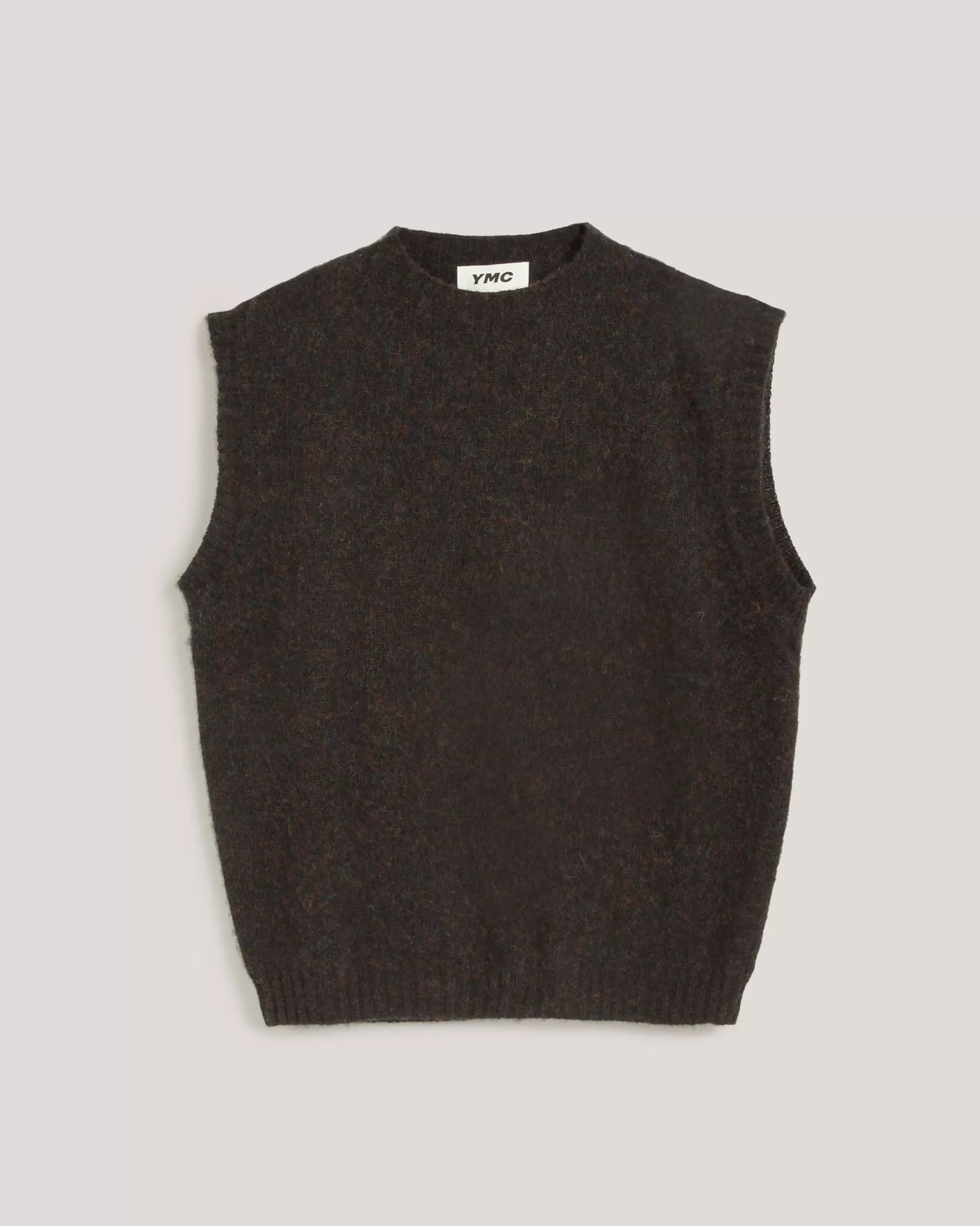 YMC Knitwear<Crew Neck Vest Brown