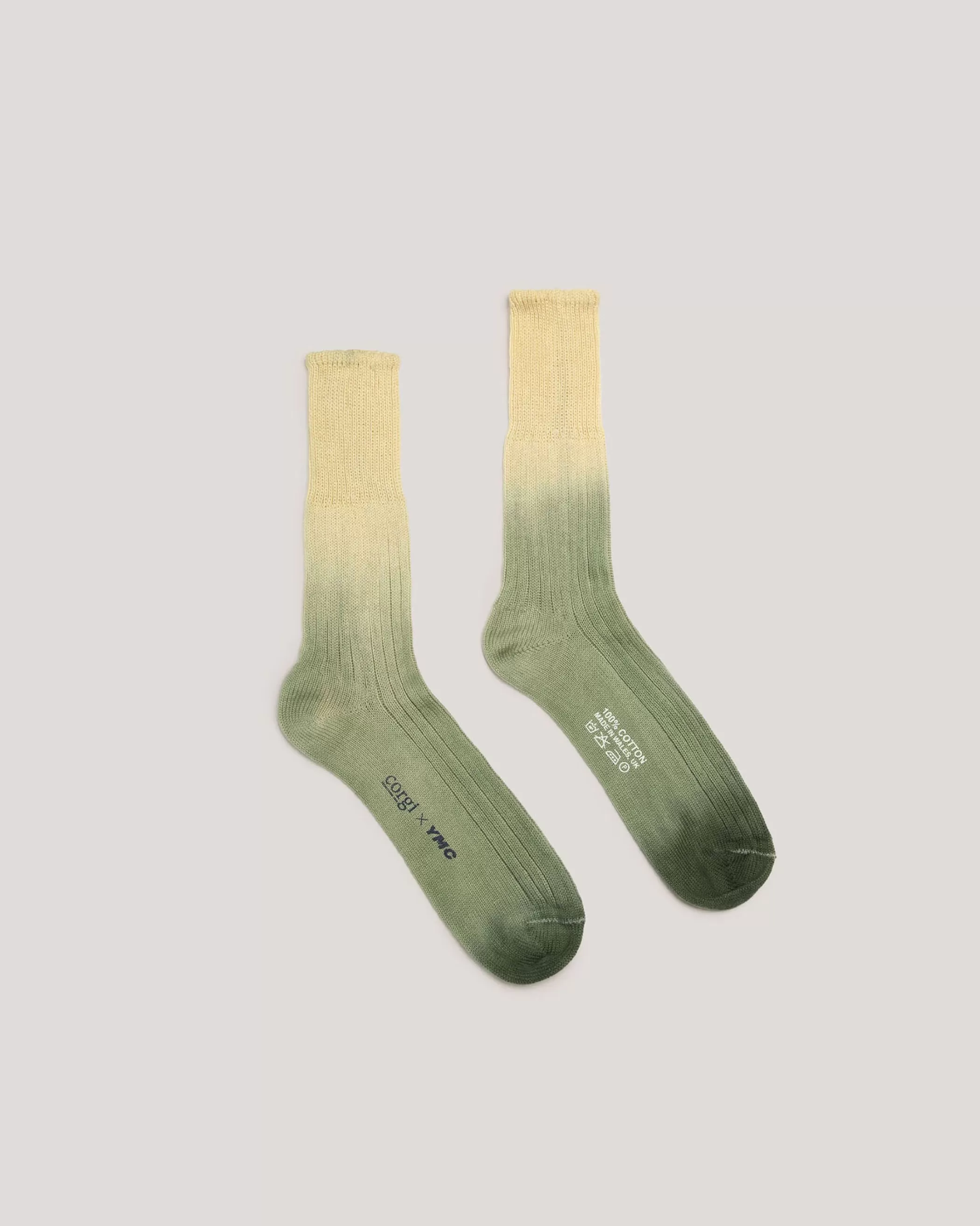 YMC Socks<Dip Dye Sock Green