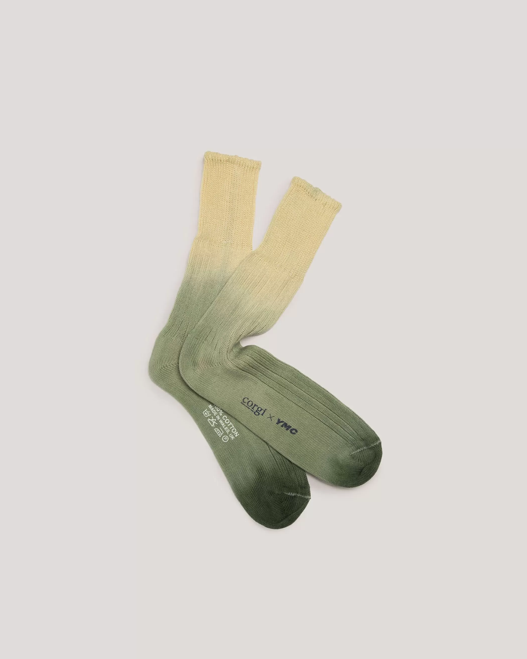 YMC Socks<Dip Dye Sock Green