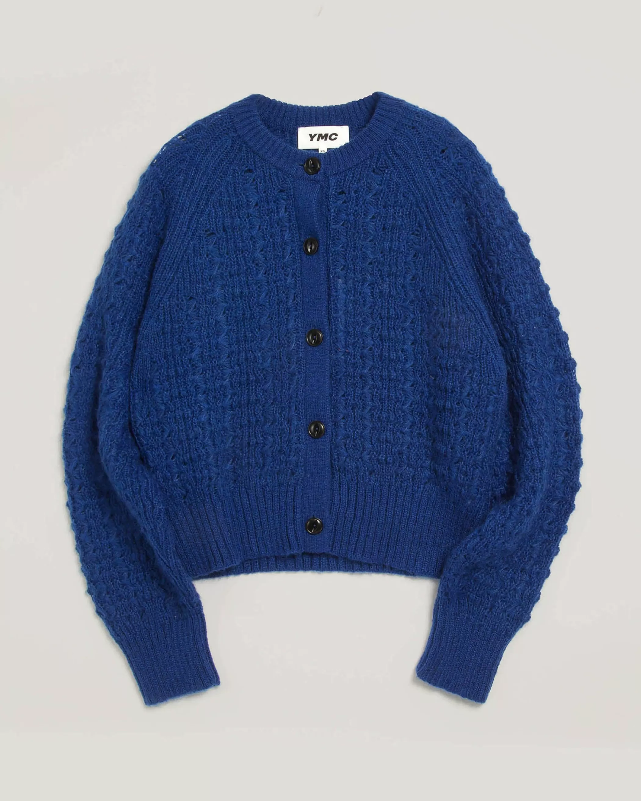 YMC Knitwear<Foxtail Cardigan Blue