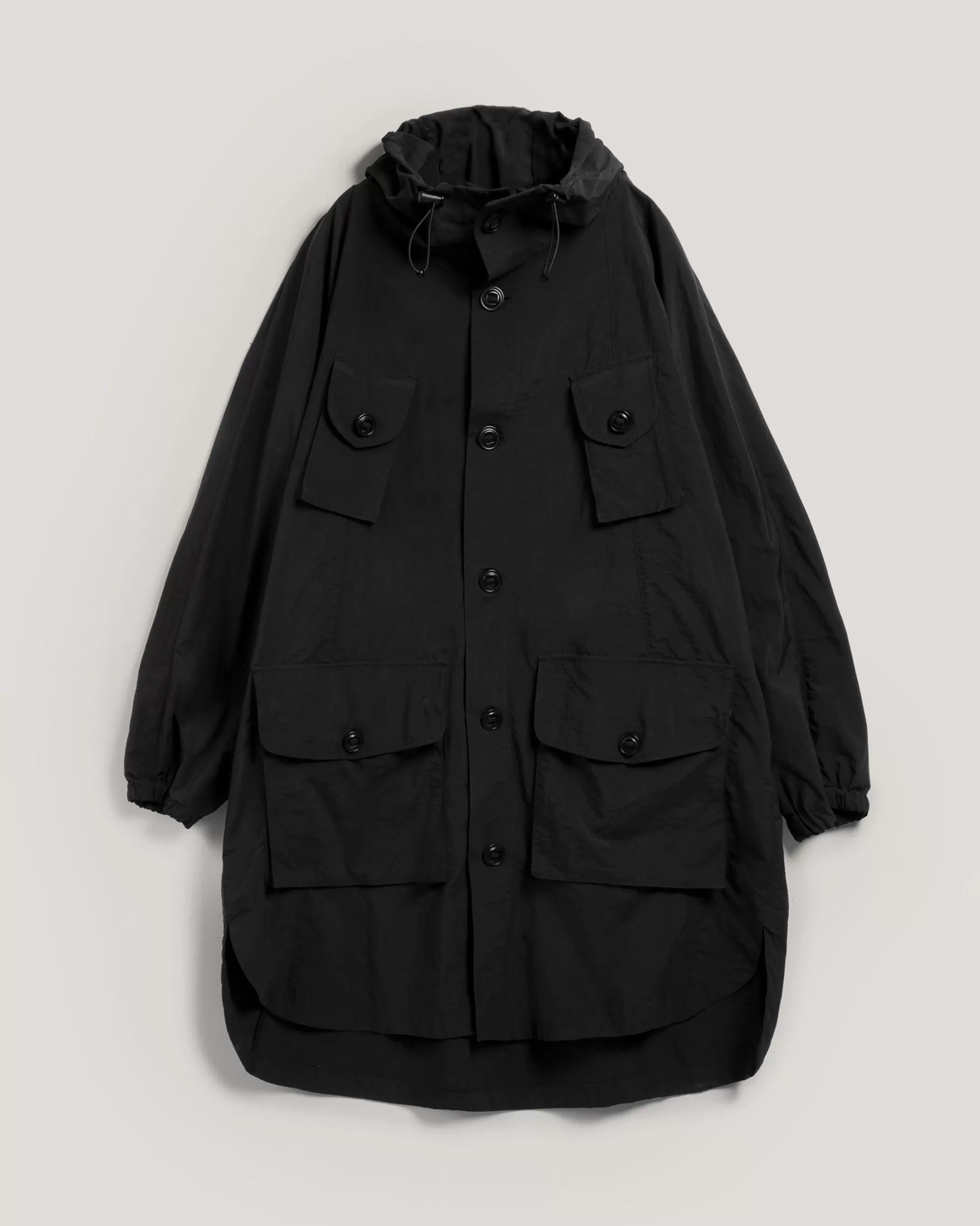 YMC Outerwear<Pala Poncho Hooded Coat Black