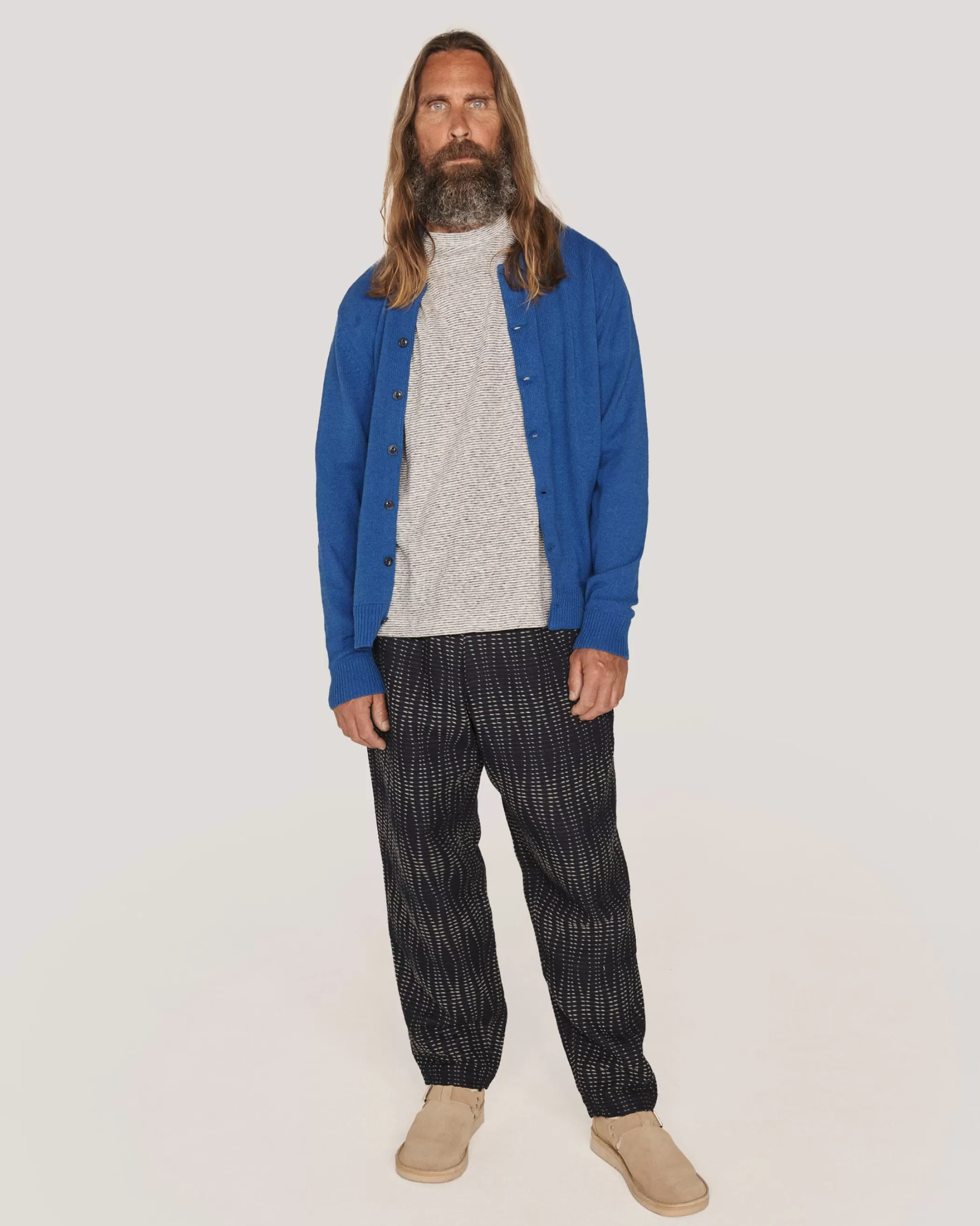 YMC Knitwear<Rat Pack Cardigan Blue