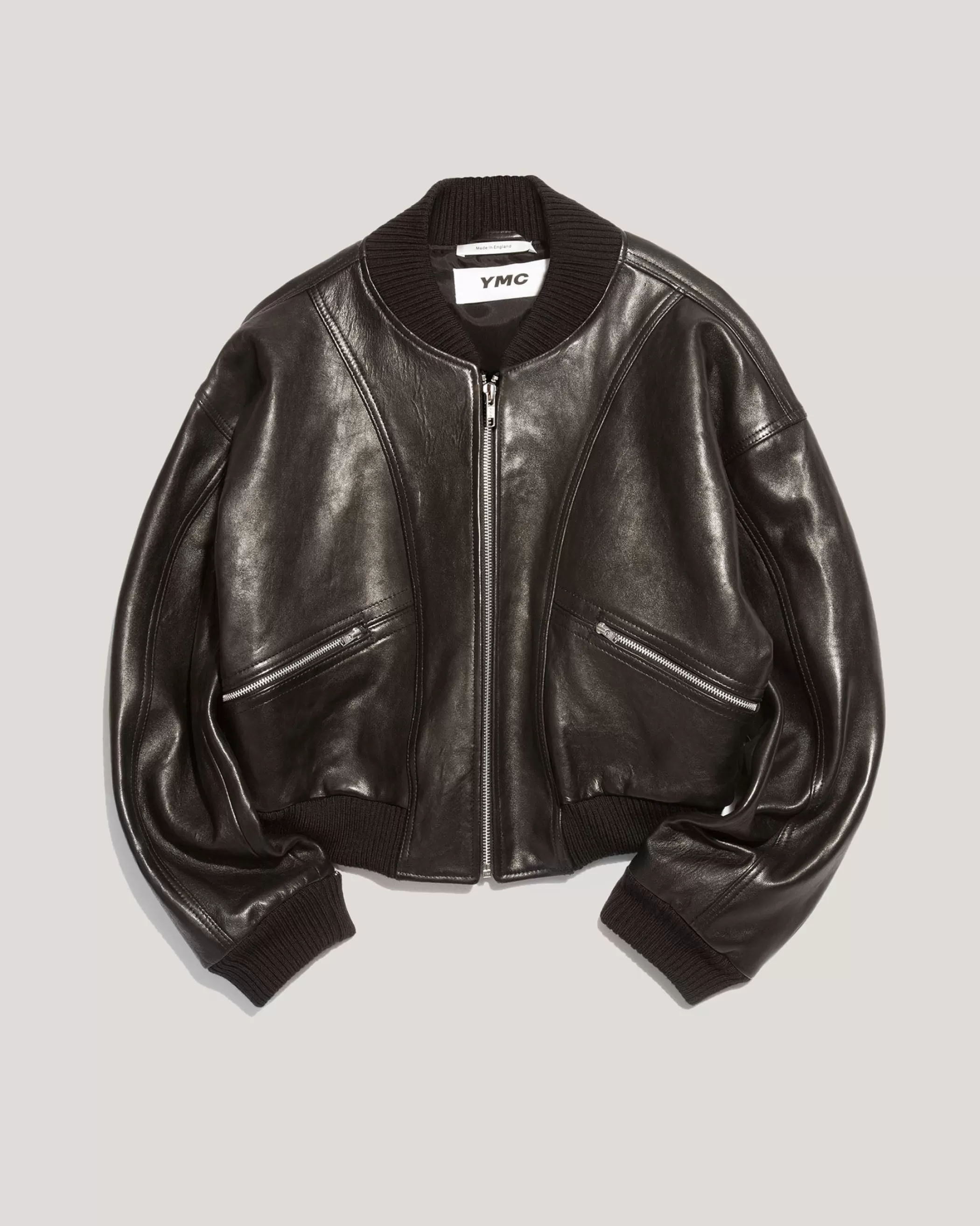 YMC Outerwear<Tenor Leather Jacket Black