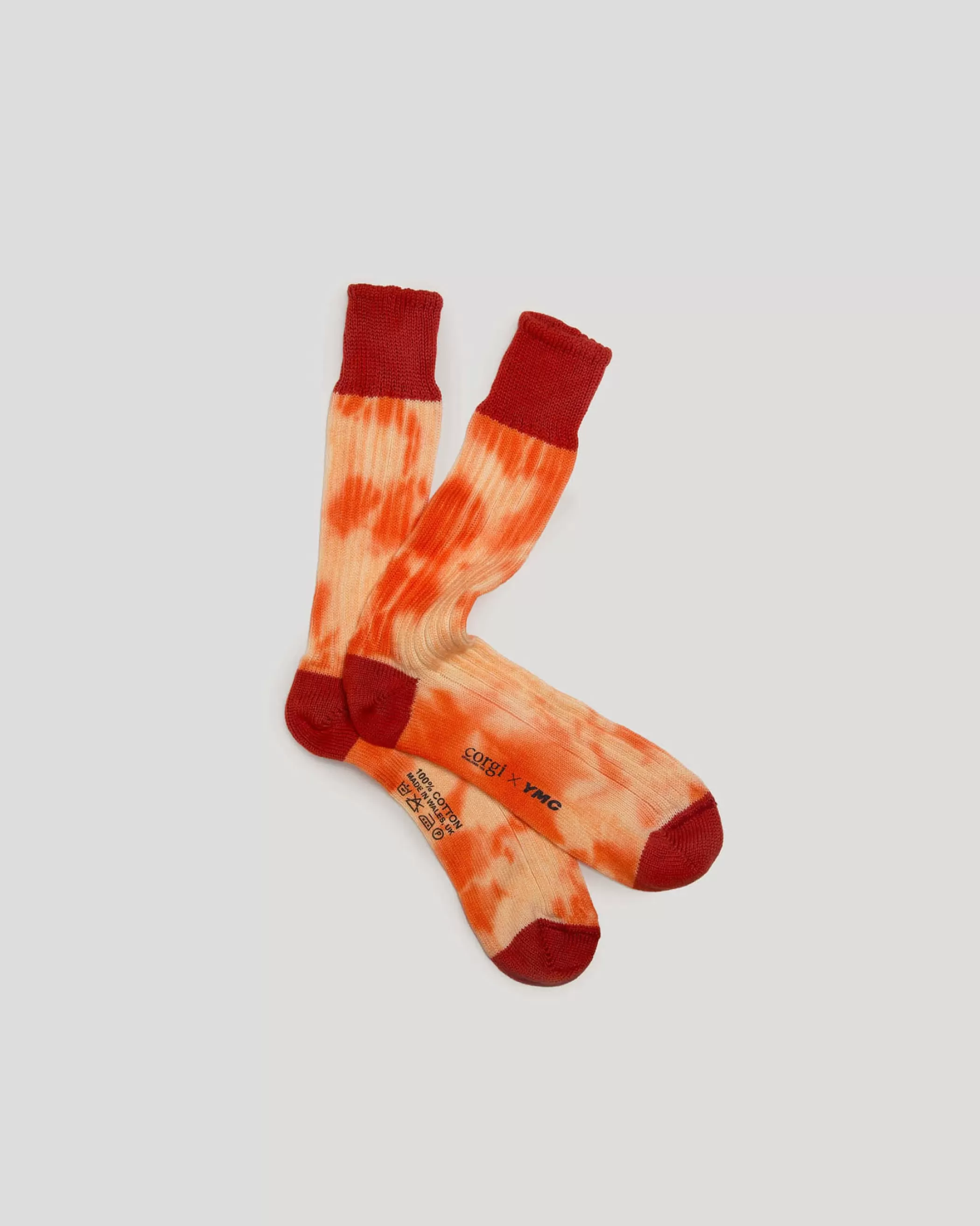 YMC Socks<Tie Dye Sock Red