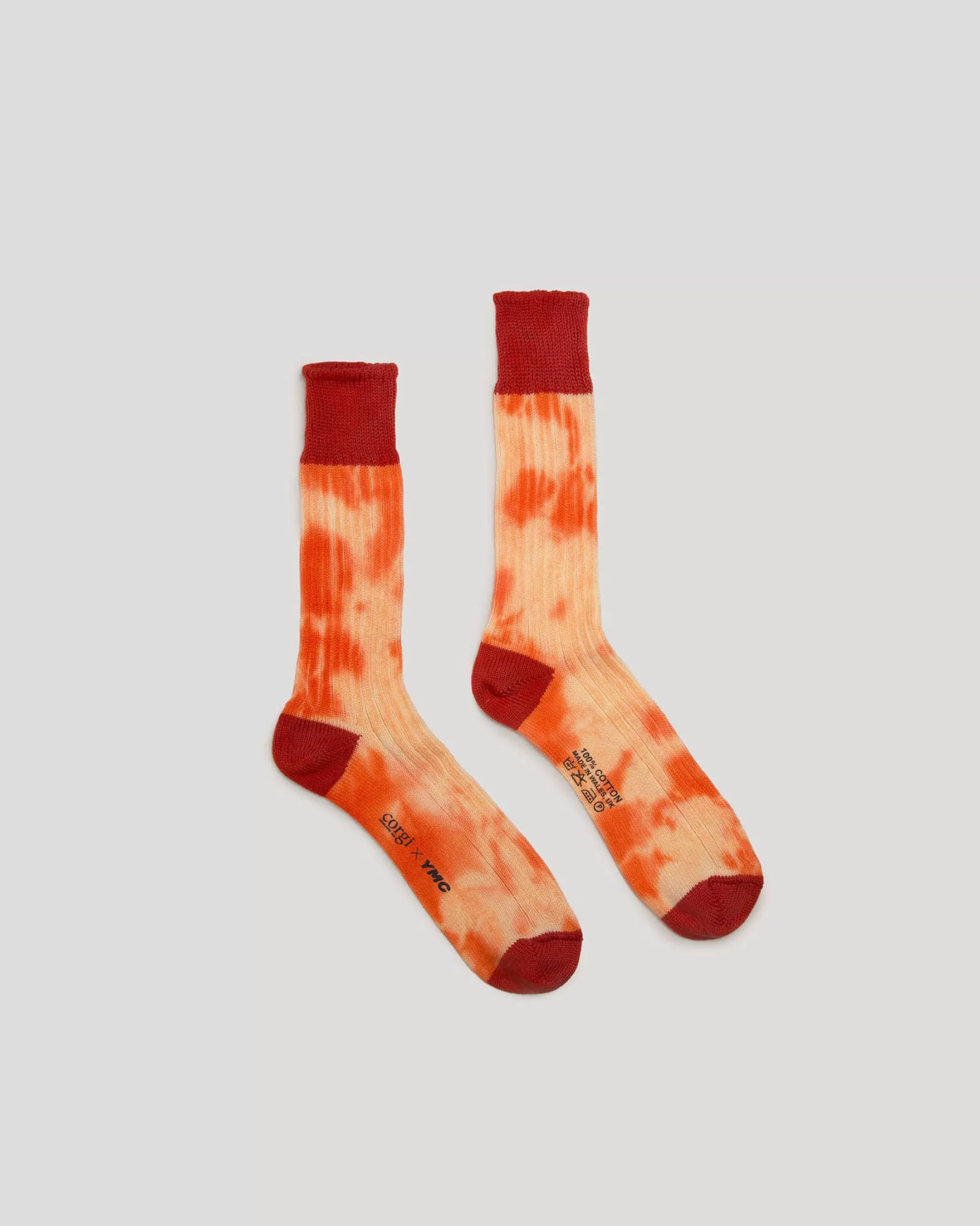 YMC Socks<Tie Dye Sock Red