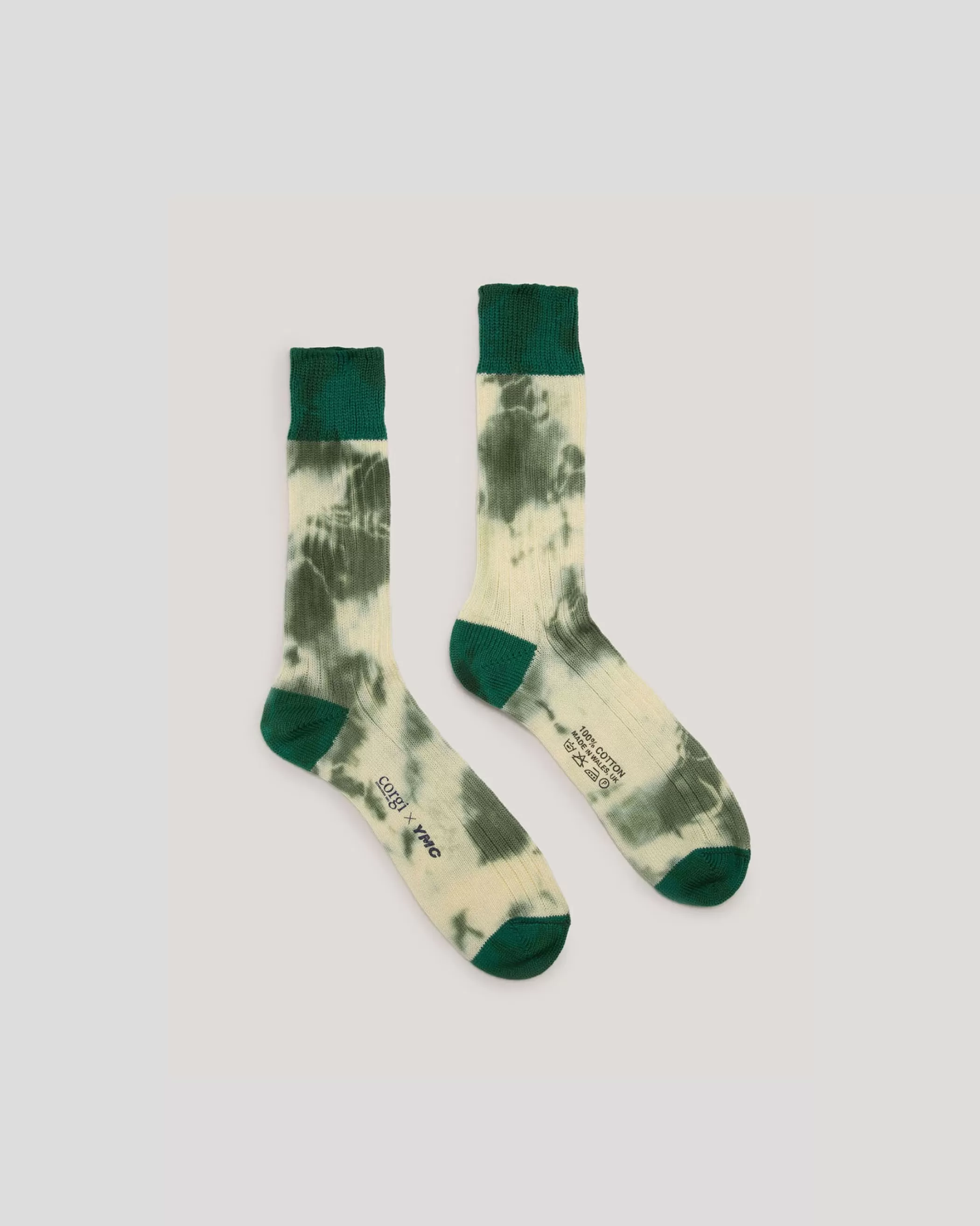 YMC Socks<Tie Dye Sock Green