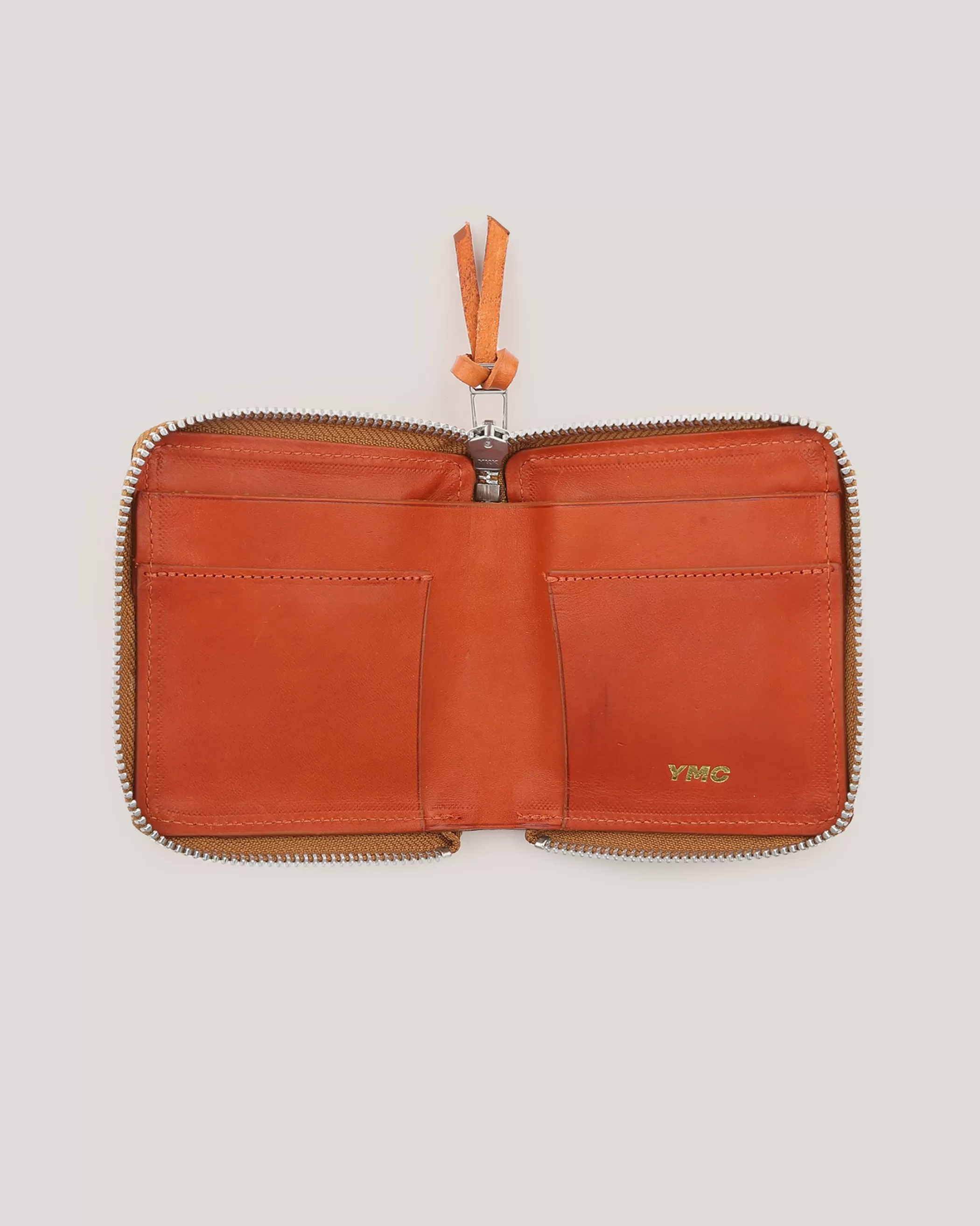 YMC Bags & Wallets | Bags & Wallets<Zip Leather Wallet Tan